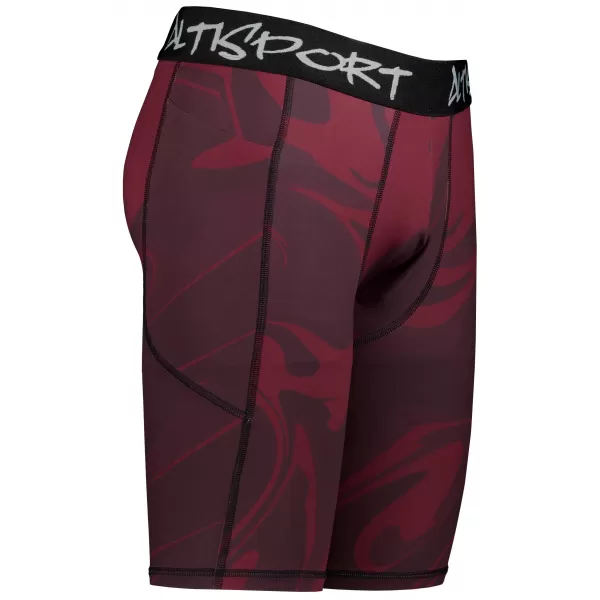  Pánské sportovní legíny nad kolena premium ALTISPORT VOJ/ALM072LEG02 WINE-RED 