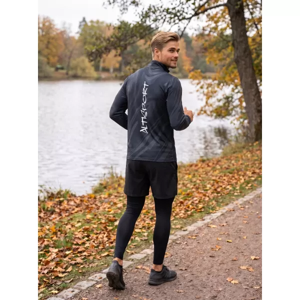  Pánská sportovní mikina premium plus ALTISPORT VOJ/ALM072MI04 ČERNÁ 