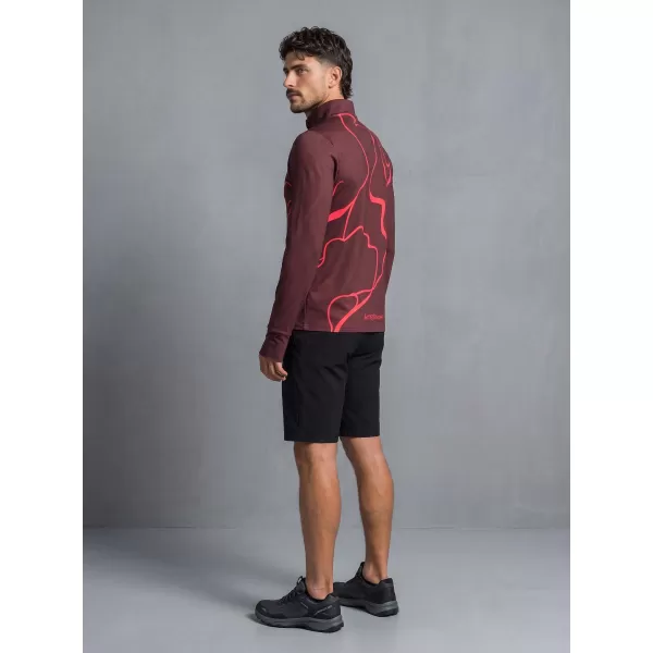  Pánská sportovní mikina premium plus ALTISPORT VOJ/ALM073MI04 WINE-RED 