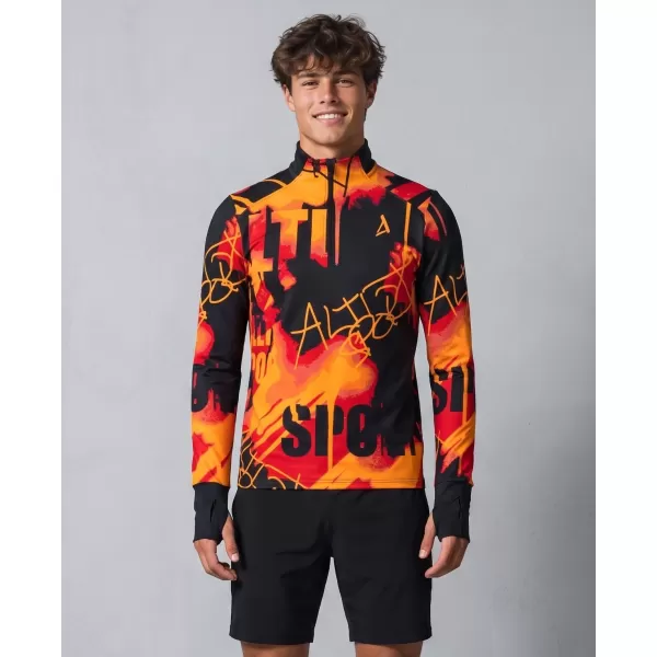  Pánská sportovní mikina premium plus ALTISPORT VOJ/ALM076MI04 ORANGE/BLACK 