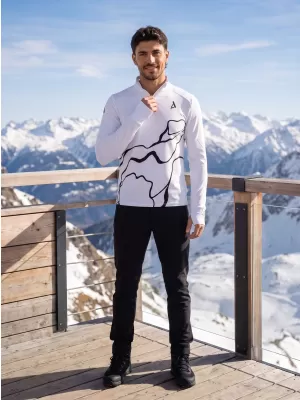 Pánská sportovní mikina premium plus ALTISPORT VOJ/ALM073MI04 BÍLÁ