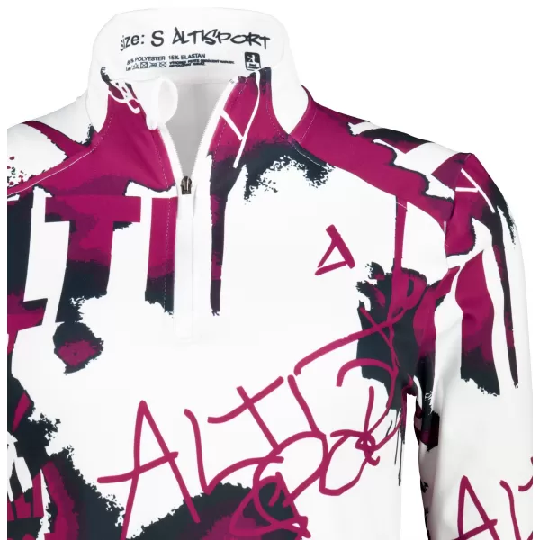  Dámská sportovní mikina premium plus ALTISPORT VOJ/ALW076MI04 WHITE/WINE 
