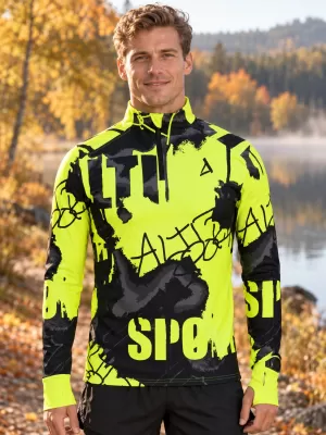 Pánská sportovní mikina premium plus ALTISPORT VOJ/ALM076MI04 FLUO-YELLOW