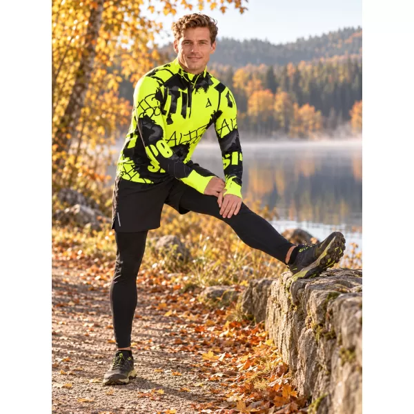  Pánská sportovní mikina premium plus ALTISPORT VOJ/ALM076MI04 FLUO-YELLOW 