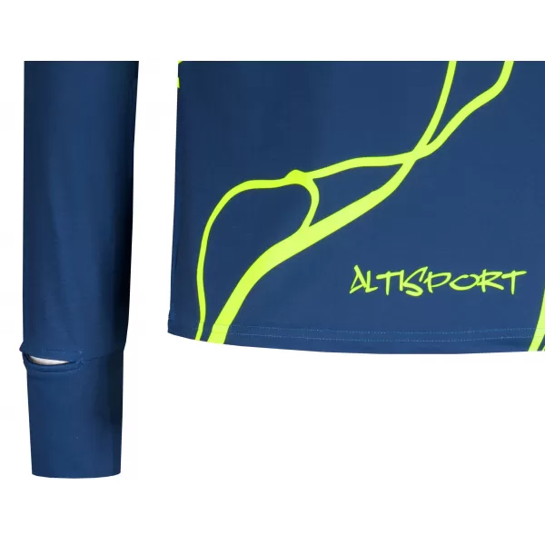  Pánská sportovní mikina premium plus ALTISPORT VOJ/ALM073MI04 NAVY-FLUO YELLOW 