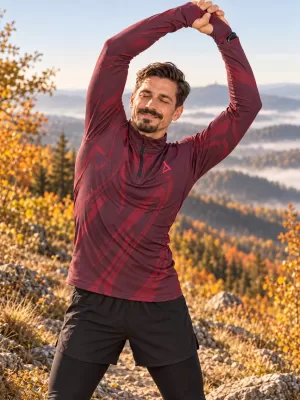 Pánská sportovní mikina premium plus ALTISPORT VOJ/ALM072MI04 WINE-RED