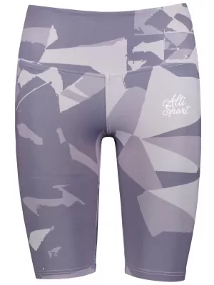 Dámské legíny nad kolena premium ALTISPORT VOJ/ALW080LEG02 ŠEDO-FIALOVÁ