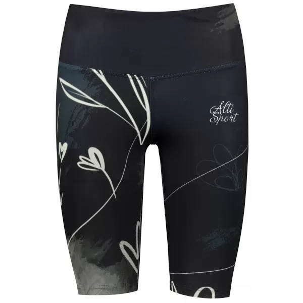  Dámské legíny nad kolena premium ALTISPORT VOJ/ALW083LEG02 ČERNOBÍLÁ 