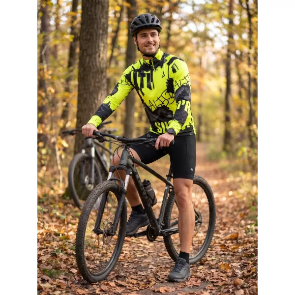  Pánská sportovní mikina premium plus ALTISPORT VOJ/ALM076MI04 FLUO-YELLOW 