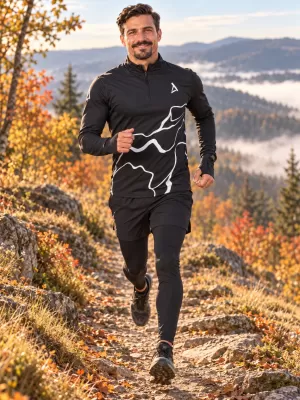 Pánská sportovní mikina premium plus ALTISPORT VOJ/ALM073MI04 ČERNÁ