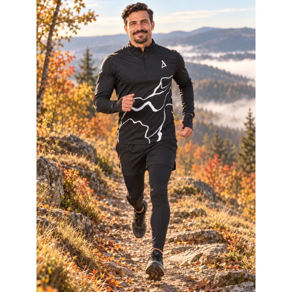  Pánská sportovní mikina premium plus ALTISPORT VOJ/ALM073MI04 ČERNÁ 