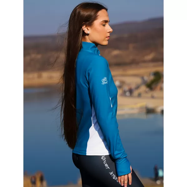  Dámská sportovní mikina premium plus ALTISPORT VOJ/ALW078MI04 PETROLEJOVÁ 