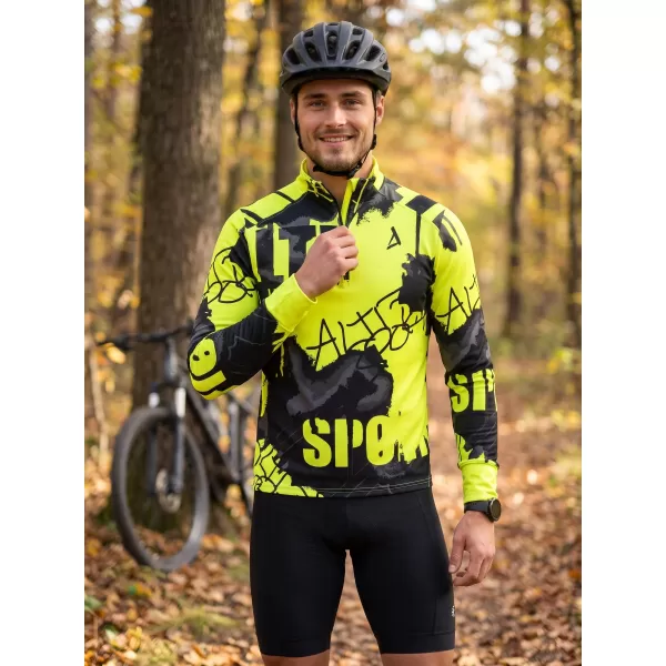  Pánská sportovní mikina premium plus ALTISPORT VOJ/ALM076MI04 FLUO-YELLOW 