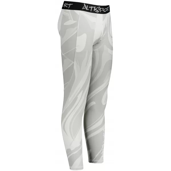  Pánské sportovní legíny dlouhé premium ALTISPORT VOJ/ALM072LEG01 GRAY 