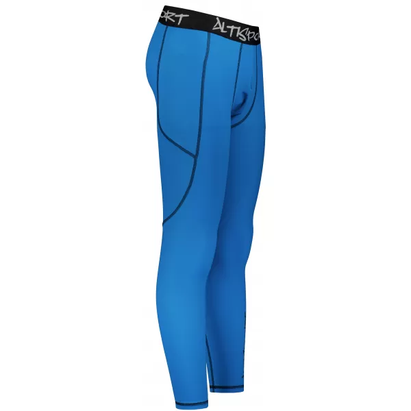  Pánské sportovní legíny dlouhé premium ALTISPORT VOJ/ALM000LEG01 PETROLEJOVÁ 