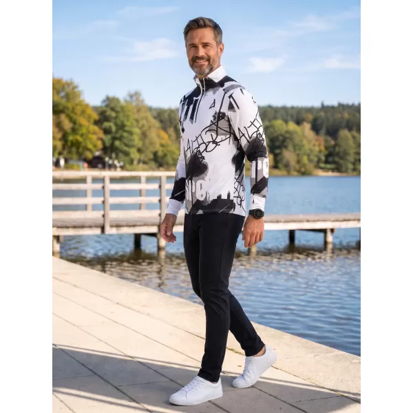  Pánská sportovní mikina premium plus ALTISPORT VOJ/ALM076MI04 BLACK/WHITE 