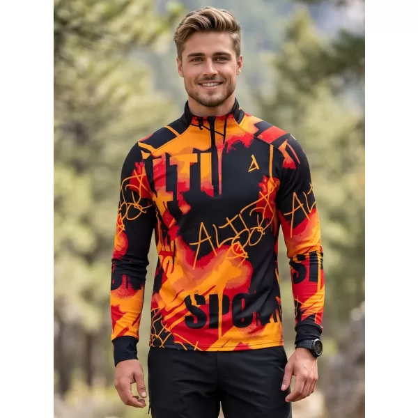  Pánská sportovní mikina premium plus ALTISPORT VOJ/ALM076MI04 ORANGE/BLACK 