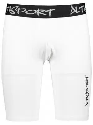 Pánské sportovní legíny nad kolena premium ALTISPORT VOJ/ALM000LEG02 BÍLÁ
