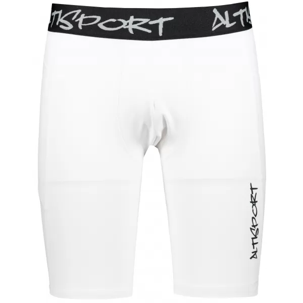  Pánské sportovní legíny nad kolena premium ALTISPORT VOJ/ALM000LEG02 BÍLÁ 