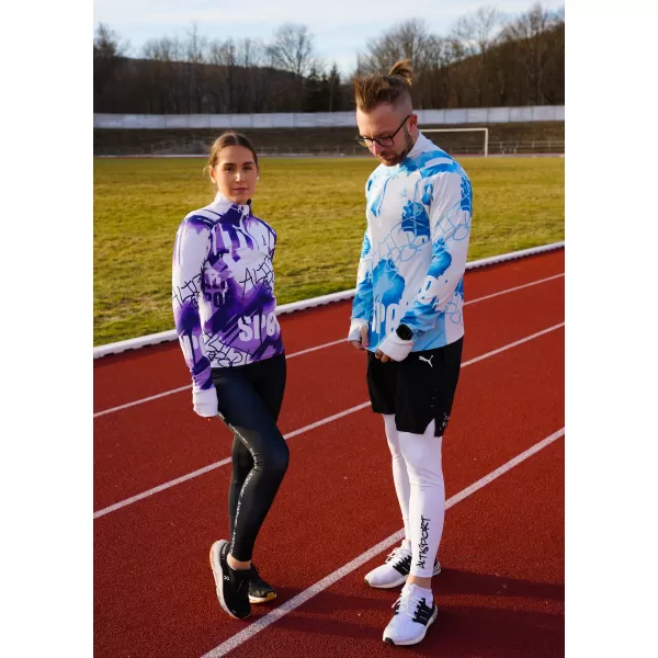  Dámská sportovní mikina premium plus ALTISPORT VOJ/ALW076MI04 VIOLET/WHITE 