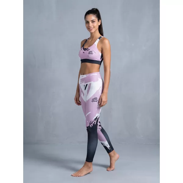  Dámské dlouhé legíny premium ALTISPORT VOJ/ALW081LEG01 RŮŽOVÁ-ČERNÁ 