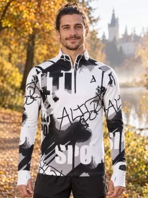 Pánská sportovní mikina premium plus ALTISPORT VOJ/ALM076MI04 BLACK/WHITE