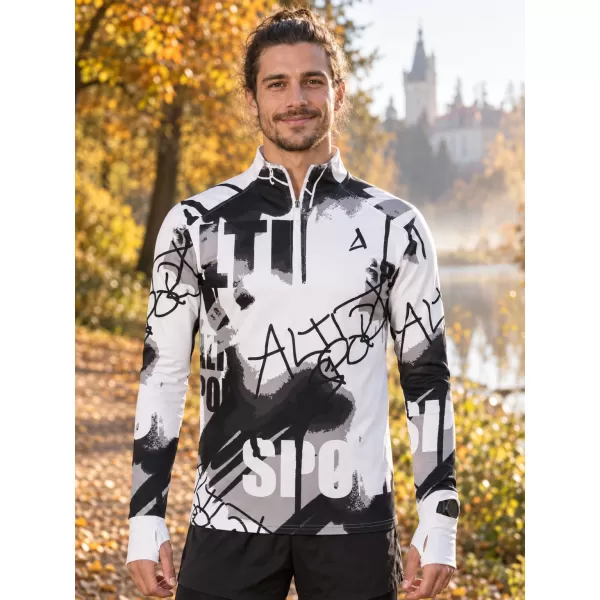  Pánská sportovní mikina premium plus ALTISPORT VOJ/ALM076MI04 BLACK/WHITE 