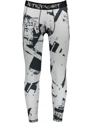 Pánské sportovní legíny dlouhé premium ALTISPORT VOJ/ALM079LEG01 ČERNOŠEDÁ