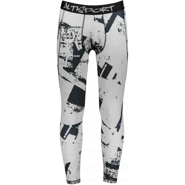  Pánské sportovní legíny dlouhé premium ALTISPORT VOJ/ALM079LEG01 ČERNOŠEDÁ 