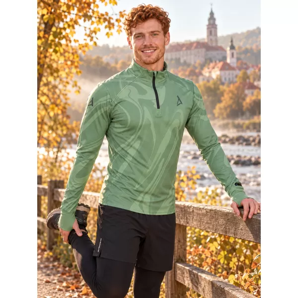 Pánská sportovní mikina premium plus ALTISPORT VOJ/ALM072MI04 ZELENÁ 