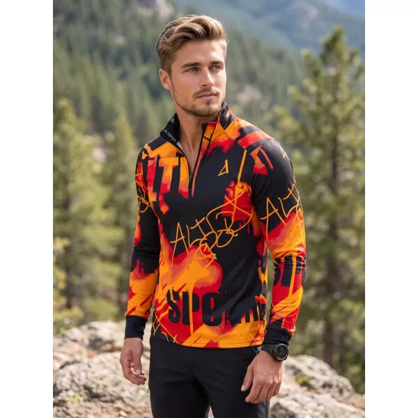  Pánská sportovní mikina premium plus ALTISPORT VOJ/ALM076MI04 ORANGE/BLACK 