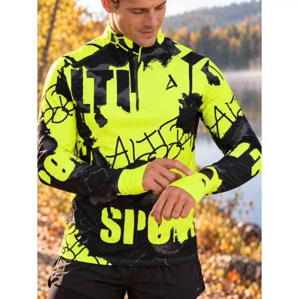 Pánská sportovní mikina premium plus ALTISPORT VOJ/ALM076MI04 FLUO-YELLOW 