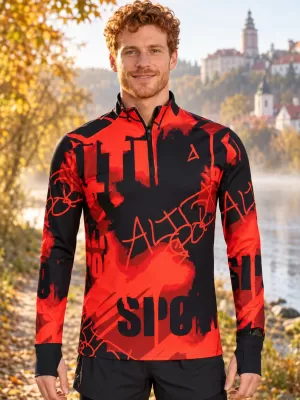 Pánská sportovní mikina premium plus ALTISPORT VOJ/ALM076MI04 BLACK/RED