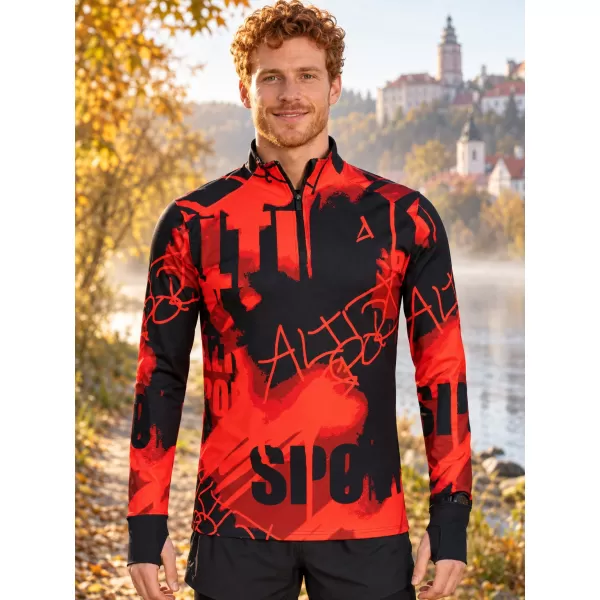  Pánská sportovní mikina premium plus ALTISPORT VOJ/ALM076MI04 BLACK/RED 