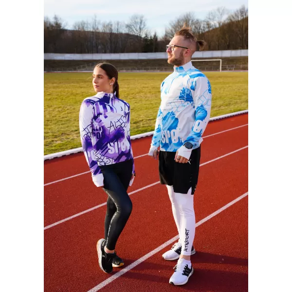  Dámská sportovní mikina premium plus ALTISPORT VOJ/ALW076MI04 VIOLET/WHITE 