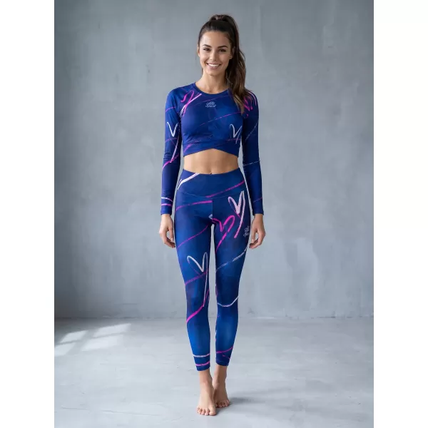  Dámské dlouhé legíny premium ALTISPORT VOJ/ALW082LEG01 TMAVĚ MODRÁ 