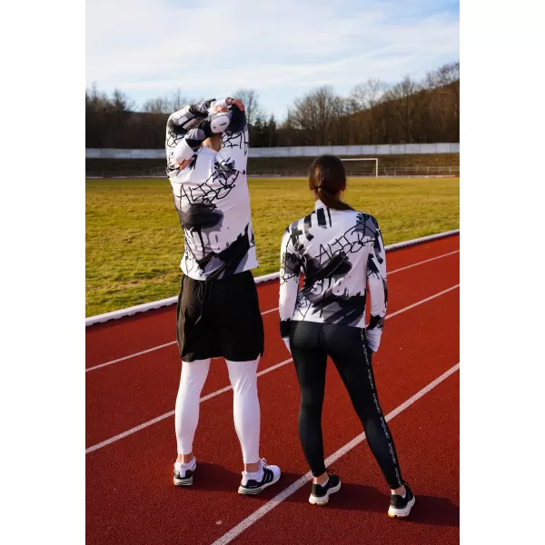  Dámská sportovní mikina premium plus ALTISPORT VOJ/ALW076MI04 WHITE/BLACK 