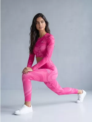 Dámské dlouhé legíny premium ALTISPORT VOJ/ALW072LEG01 HOT-PINK