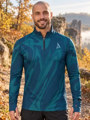 Pánská sportovní mikina premium plus ALTISPORT VOJ/ALM072MI04 PETROLEJOVÁ