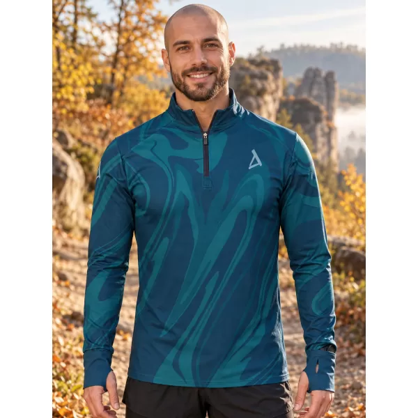  Pánská sportovní mikina premium plus ALTISPORT VOJ/ALM072MI04 PETROLEJOVÁ 