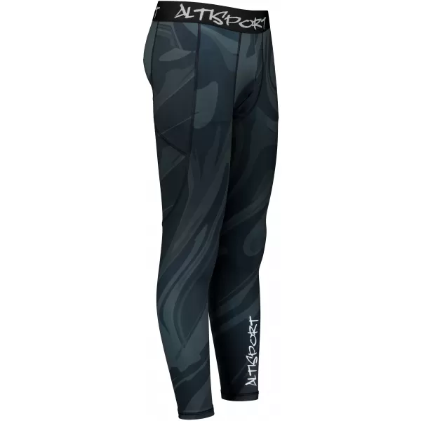  Pánské sportovní legíny dlouhé premium ALTISPORT VOJ/ALM072LEG01 ČERNÁ 