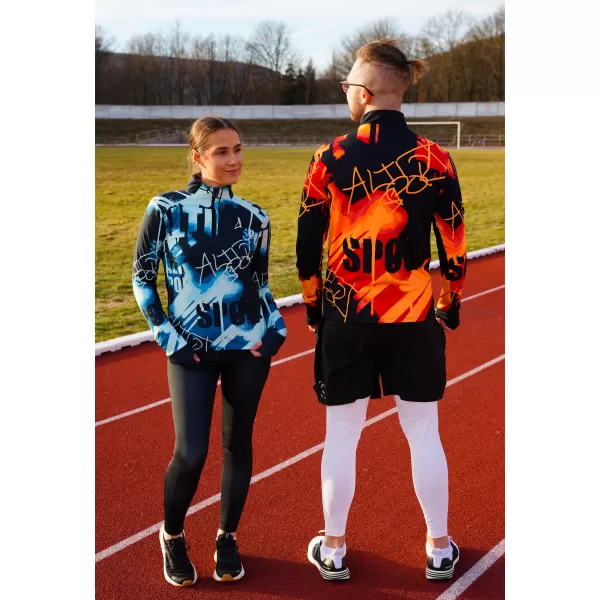  Dámská sportovní mikina premium plus ALTISPORT VOJ/ALW076MI04 MODRÁ/ČERNÁ 