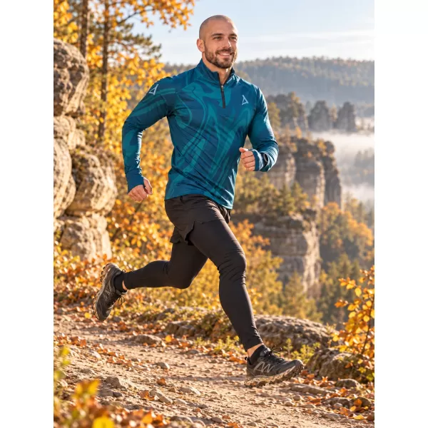  Pánská sportovní mikina premium plus ALTISPORT VOJ/ALM072MI04 PETROLEJOVÁ 
