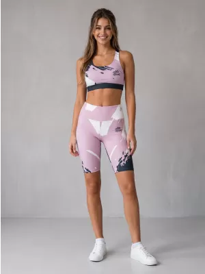 Dámské legíny nad kolena premium ALTISPORT VOJ/ALW081LEG02 RŮŽOVÁ-ČERNÁ