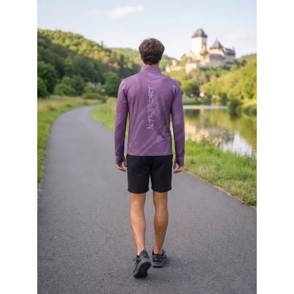  Pánská sportovní mikina premium plus ALTISPORT VOJ/ALM072MI04 FIALOVÁ 