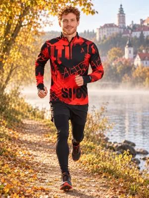 Pánská sportovní mikina premium plus ALTISPORT VOJ/ALM076MI04 BLACK/RED