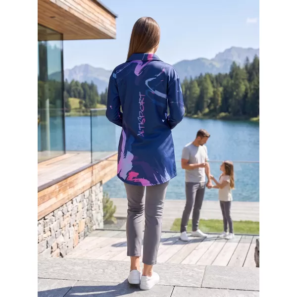  Dámské mikinové sáčko premium Altisport VOJ/ALW074MI05 MODRÁ-FIALOVÁ 