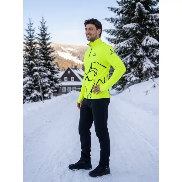  Pánská sportovní mikina premium plus ALTISPORT VOJ/ALM073MI04 FLUO-YELLOW 