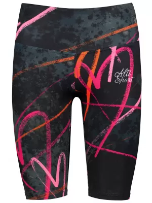 Dámské legíny nad kolena premium ALTISPORT VOJ/ALW082LEG02 ČERNÁ