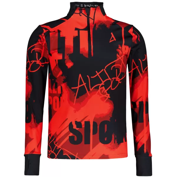  Pánská sportovní mikina premium plus ALTISPORT VOJ/ALM076MI04 BLACK/RED 